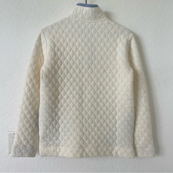 Southern Tide Womens Preppy Quilted Pullover Sweater XS Ivory Classic Coastal - Picture 2 of 16